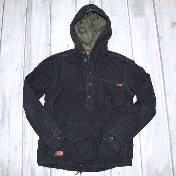 Billabong Surfplus Pullover Jacket With Camo Lined Hooded SZ S - Picture 1 of 5